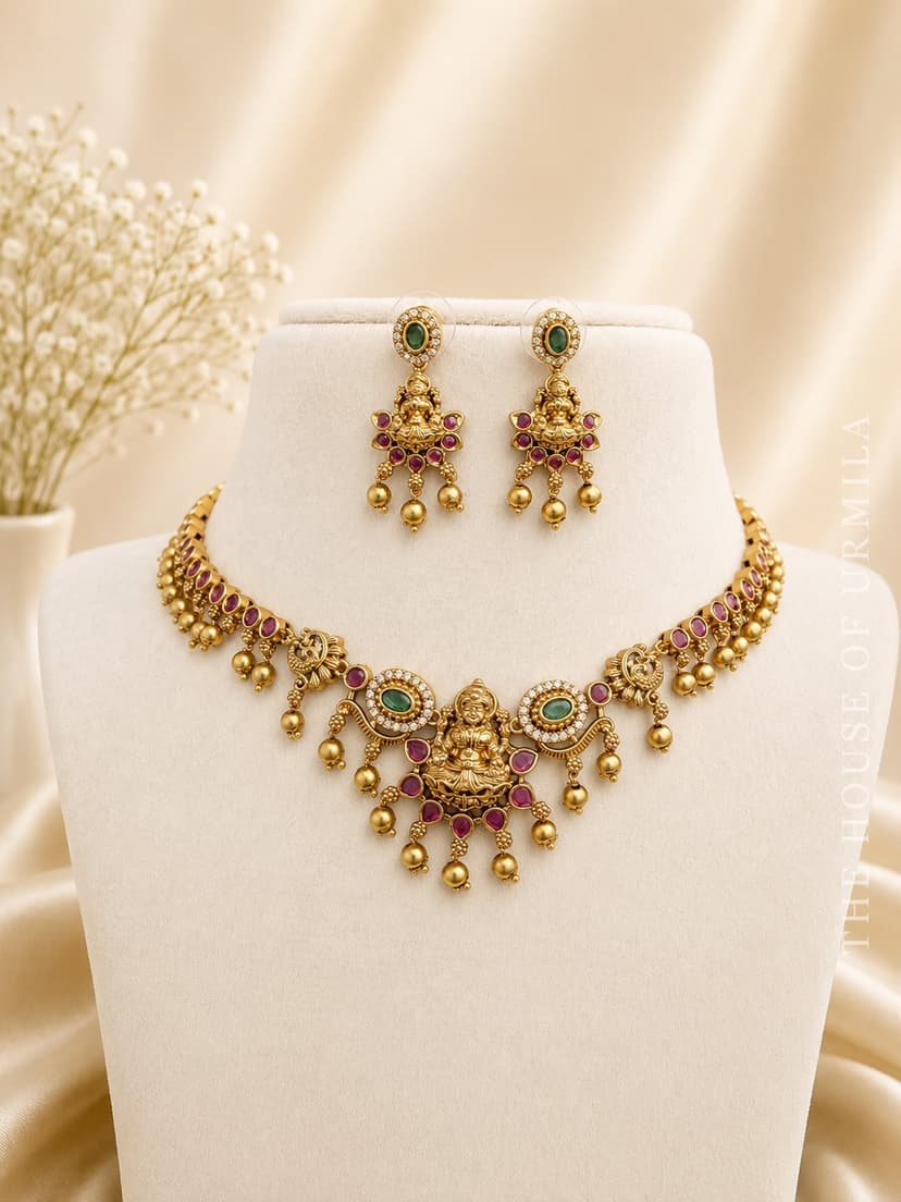 AISHWARYA — Temple Jewellery Lakshmi Pendant Necklace