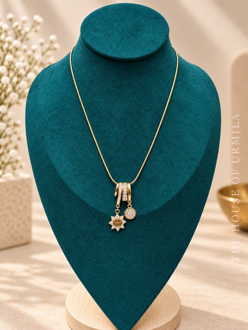 KHUSHI — Anti Tarnish Sun Charm Chain